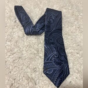 DONALD J TRUMP Black Paisley Silk Tie HANDMADE 60"/ 3.5" EC